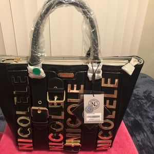 New purse Nicole lee black and gold